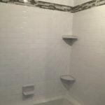 White Subway tile shower remodel by vincent provenzano