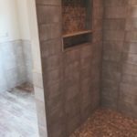 Natural stone shower installed by Vincent Provenzano